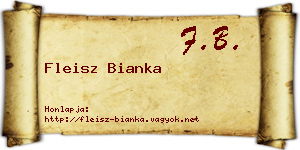 Fleisz Bianka névjegykártya
